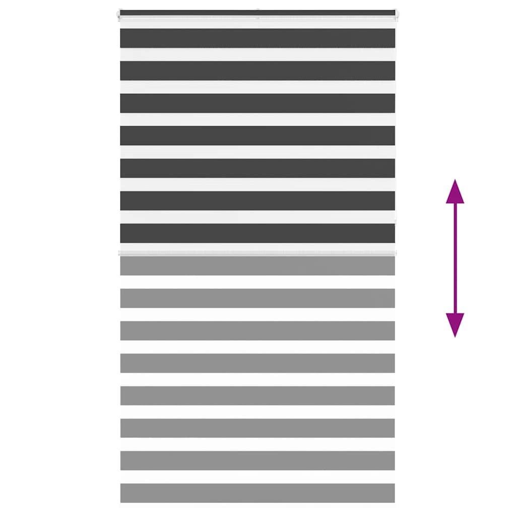 zebragardin sort 125x230 cm stofbredde 120,9 cm polyester