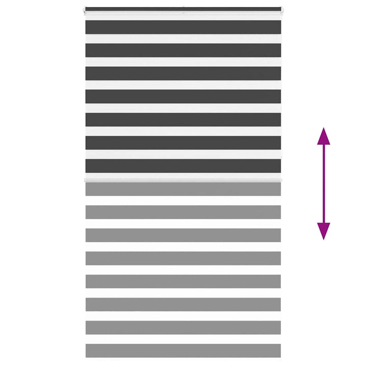 zebragardin sort 125x230 cm stofbredde 120,9 cm polyester