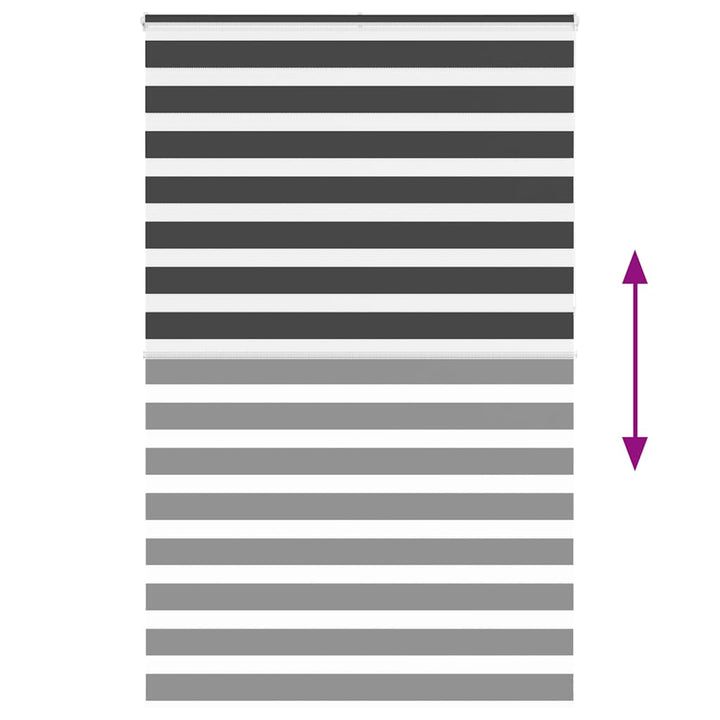 zebragardin sort 140x230 cm stofbredde 135,9 cm polyester