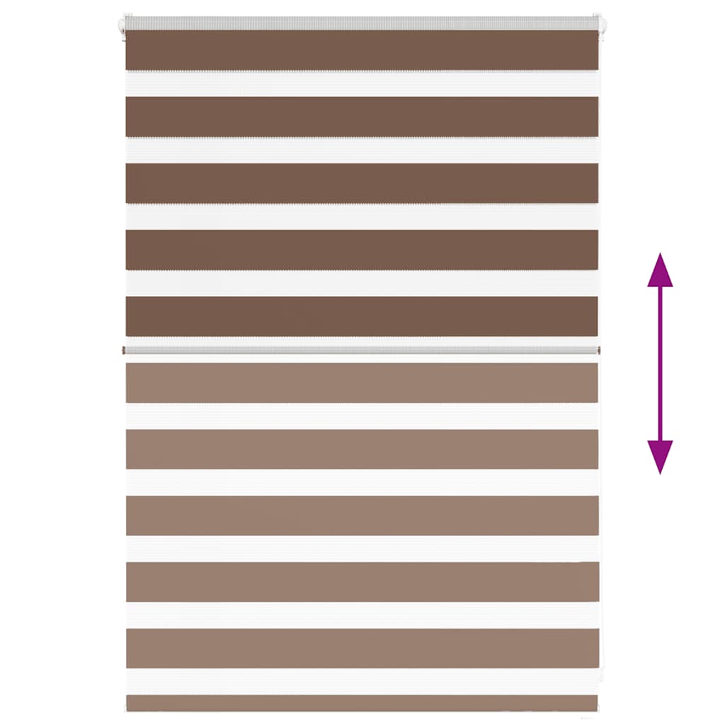zebragardin brun 115x100 cm stofbredde 110,9 cm polyester