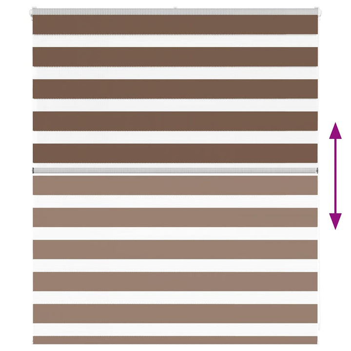 zebragardin brun 130x100 cm stofbredde 125,9 cm polyester