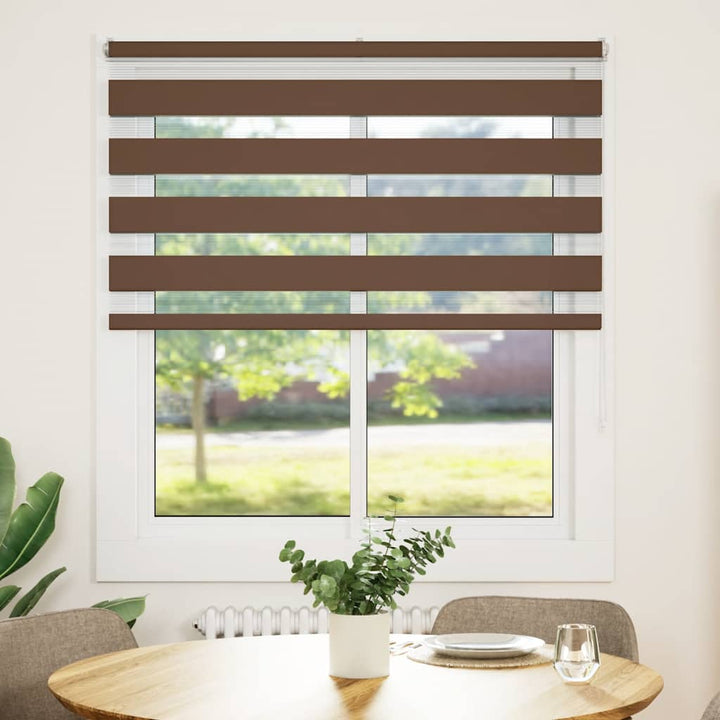 zebragardin brun 135x100 cm stofbredde 130,9 cm polyester