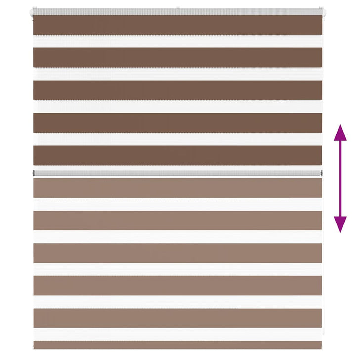 zebragardin brun 135x100 cm stofbredde 130,9 cm polyester