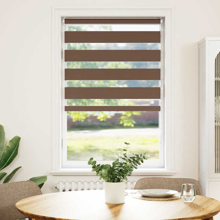 zebragardin brun 85x150 cm stofbredde 80,9 cm polyester