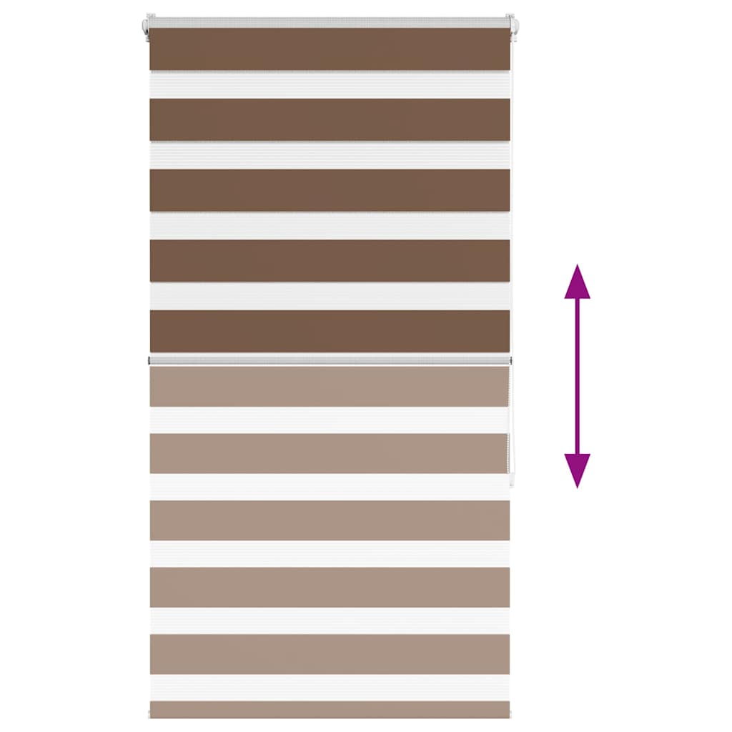 zebragardin brun 85x150 cm stofbredde 80,9 cm polyester