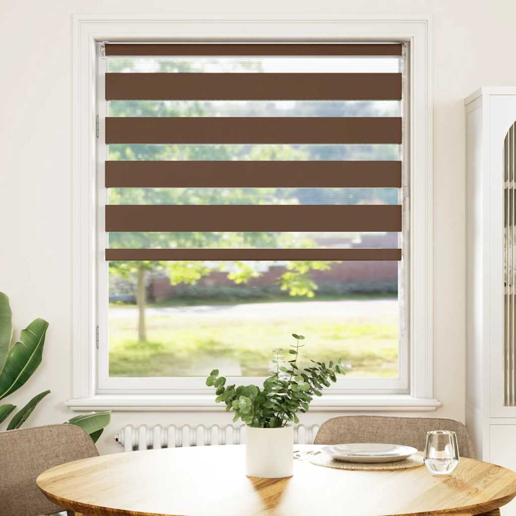 zebragardin brun 100x150 cm stofbredde 95,9 cm polyester