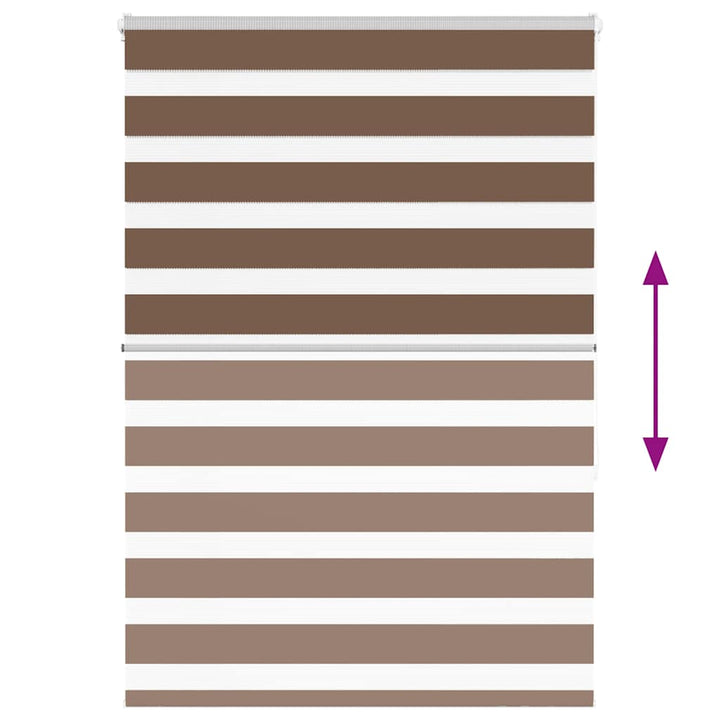 zebragardin brun 110x150 cm stofbredde 105,9 cm polyester