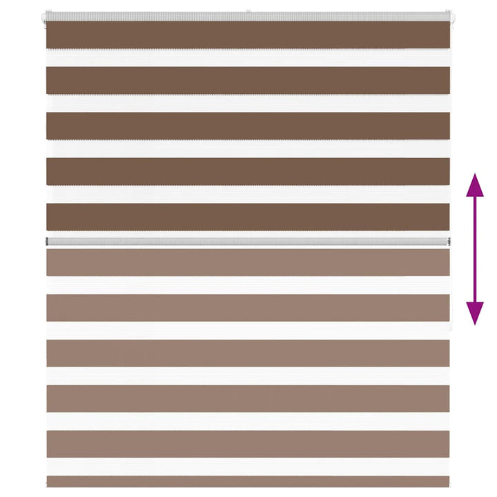 zebragardin brun 130x150 cm stofbredde 125,9 cm polyester
