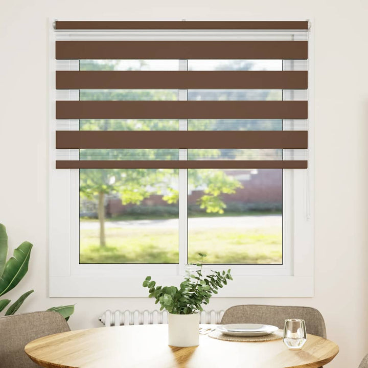 zebragardin brun 135x150 cm stofbredde 130,9 cm polyester