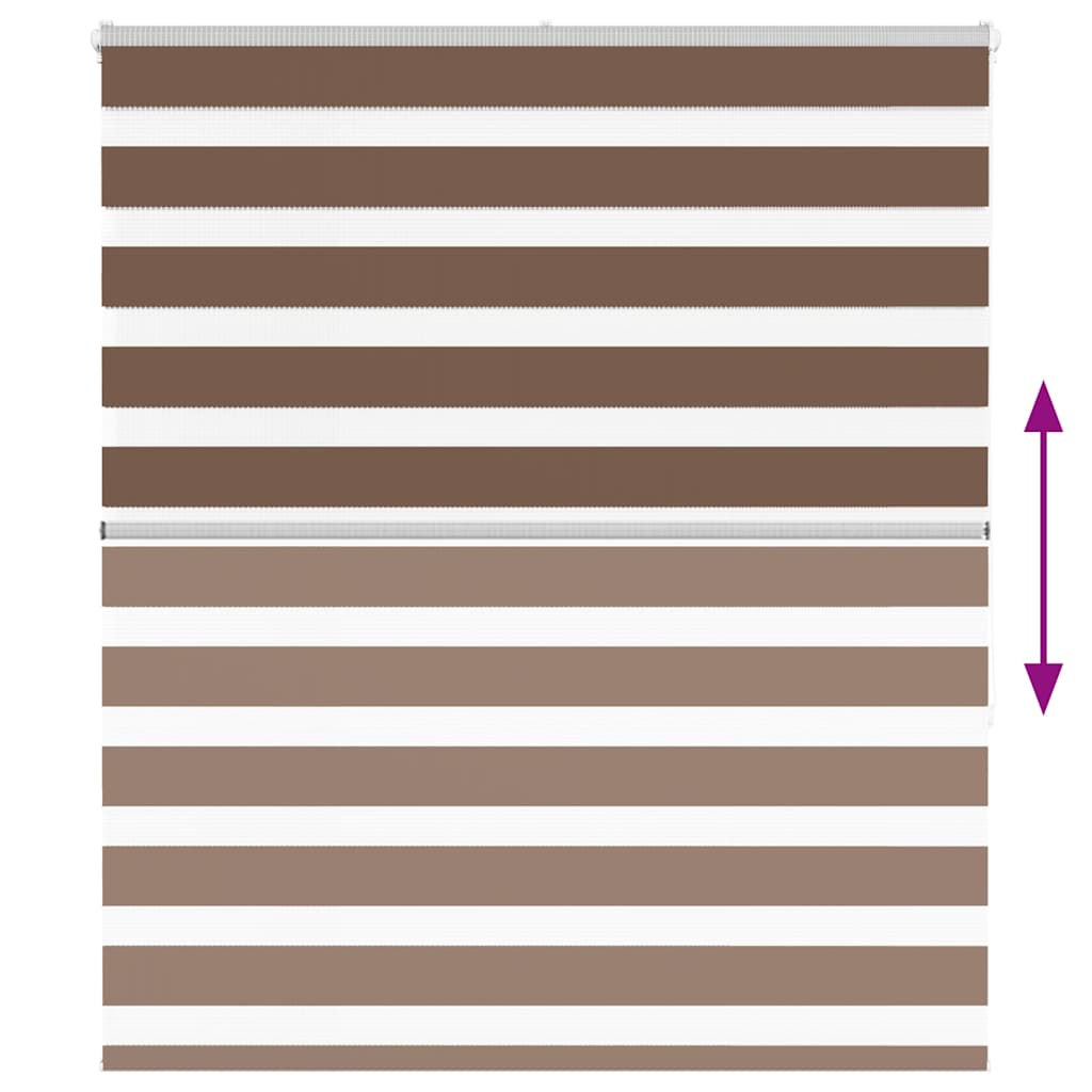 zebragardin brun 135x150 cm stofbredde 130,9 cm polyester