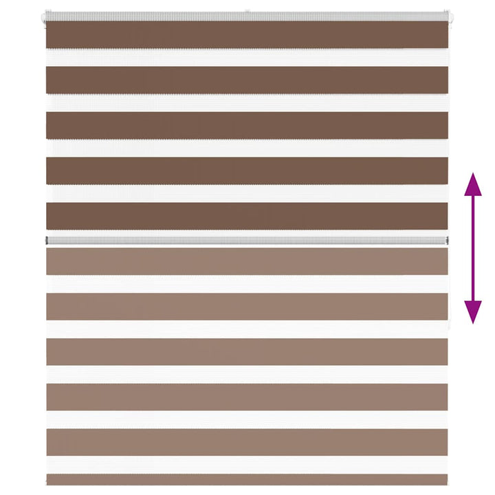 zebragardin brun 135x150 cm stofbredde 130,9 cm polyester
