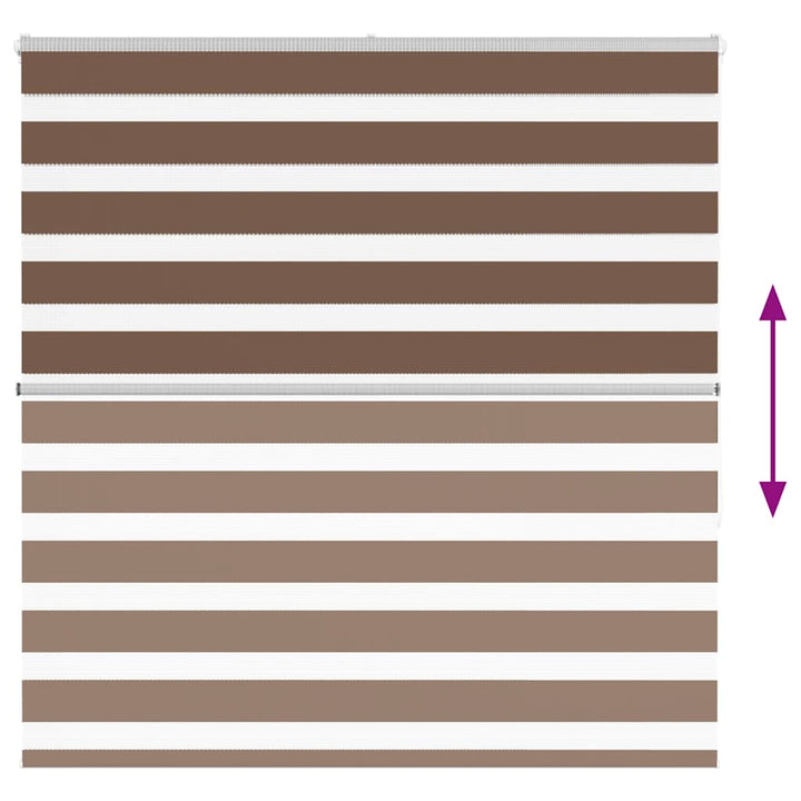 zebragardin brun 140x150 cm stofbredde 135,9 cm polyester
