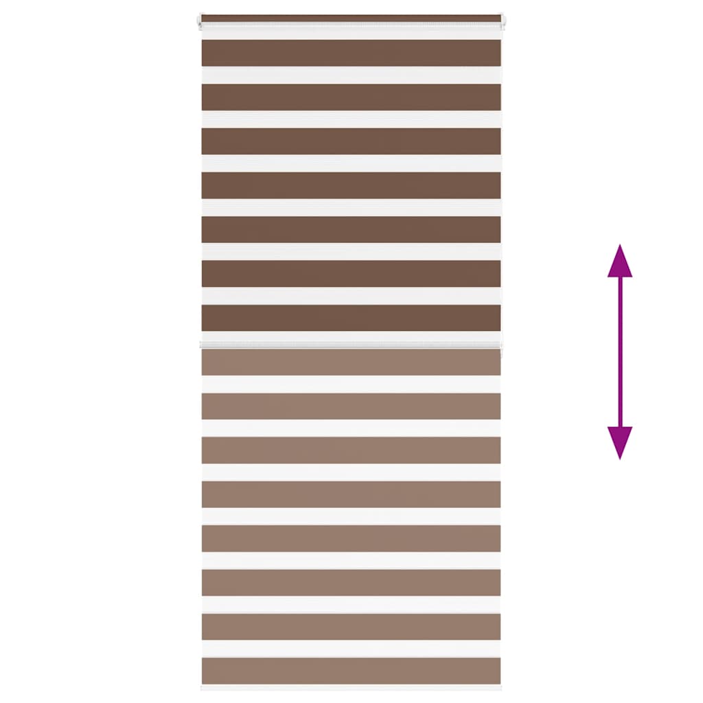 zebragardin brun 105x200 cm stofbredde 100,9 cm polyester