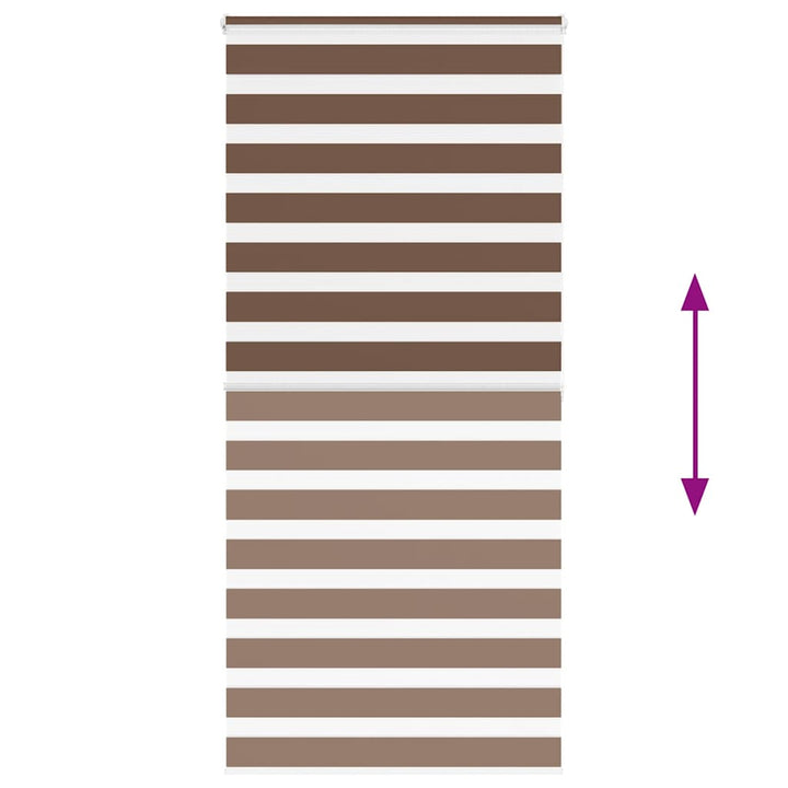 zebragardin brun 105x200 cm stofbredde 100,9 cm polyester