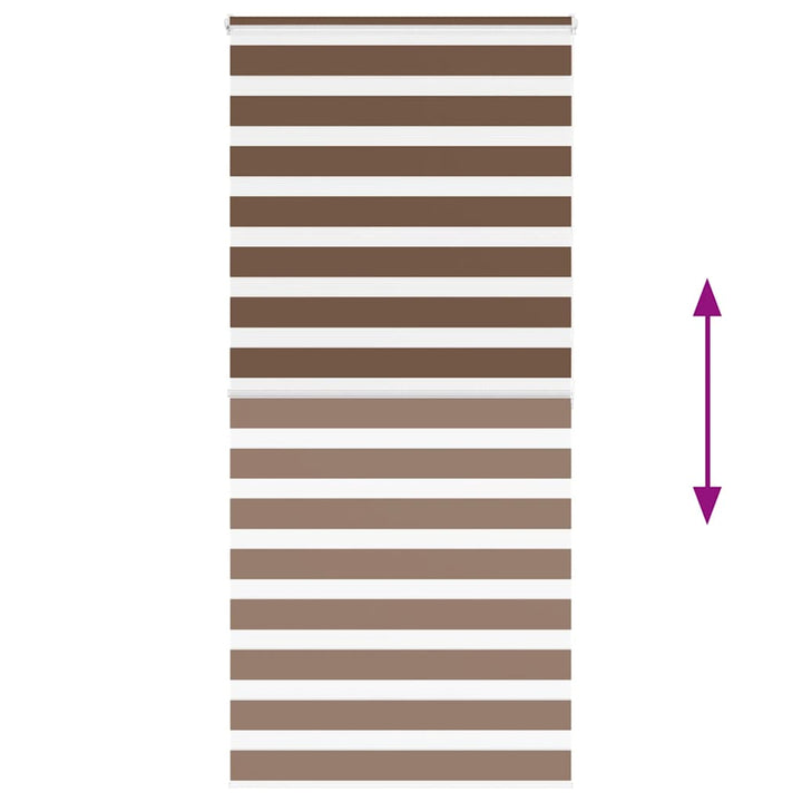 zebragardin brun 115x200 cm stofbredde 110,9 cm polyester
