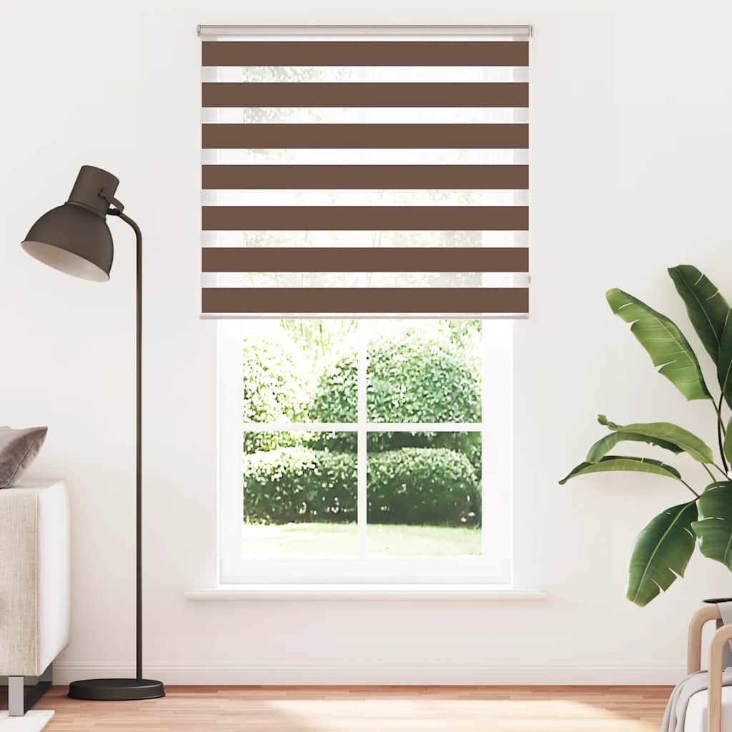 zebragardin brun 125x200 cm stofbredde 120,9 cm polyester