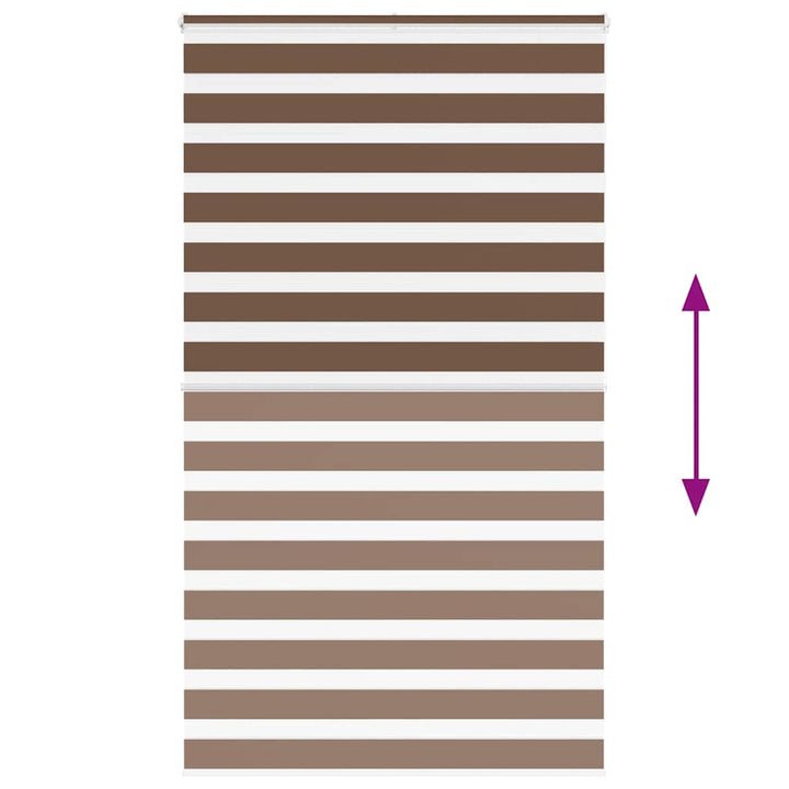 zebragardin brun 125x200 cm stofbredde 120,9 cm polyester