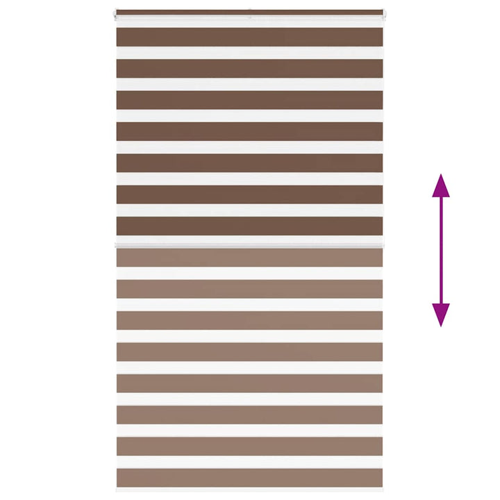 zebragardin brun 130x200 cm stofbredde 125,9 cm polyester