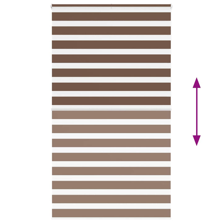 zebragardin brun 135x200 cm stofbredde 130,9 cm polyester