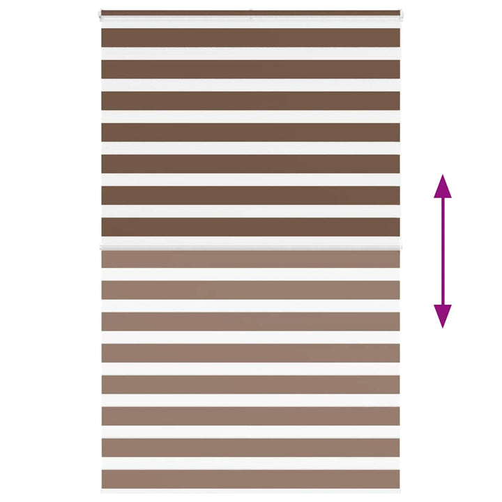 zebragardin brun 140x200 cm stofbredde 135,9 cm polyester