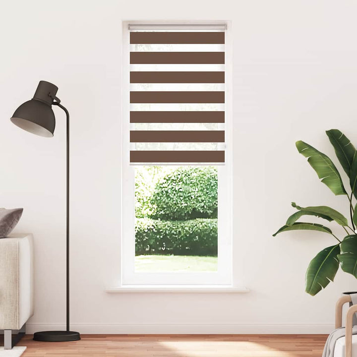 zebragardin brun 90x230cm stofbredde 85,9 cm polyester