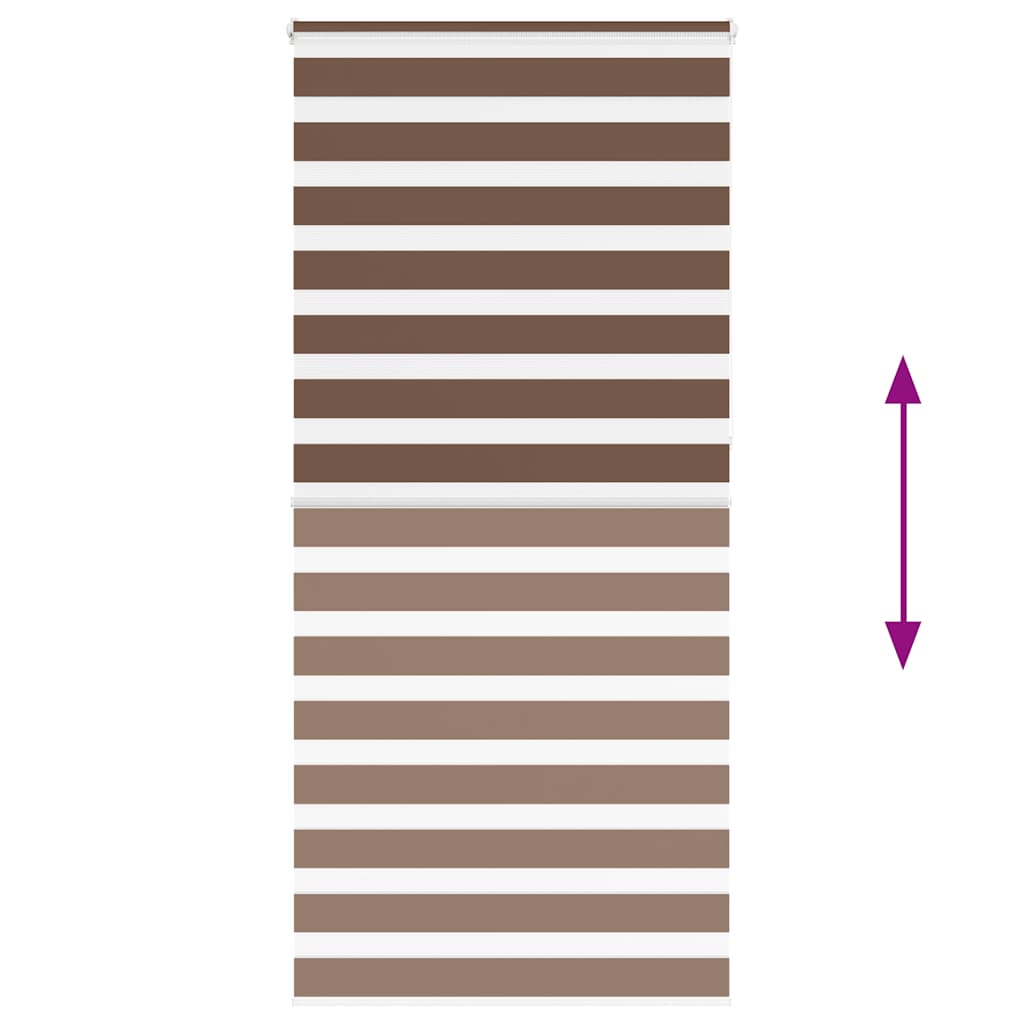 zebragardin brun 95x230 cm stofbredde 90,9 cm polyester