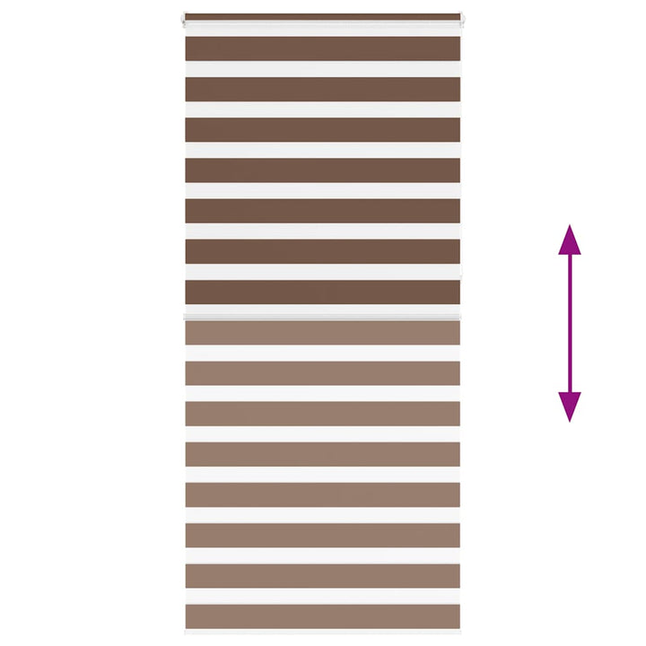 zebragardin brun 95x230 cm stofbredde 90,9 cm polyester