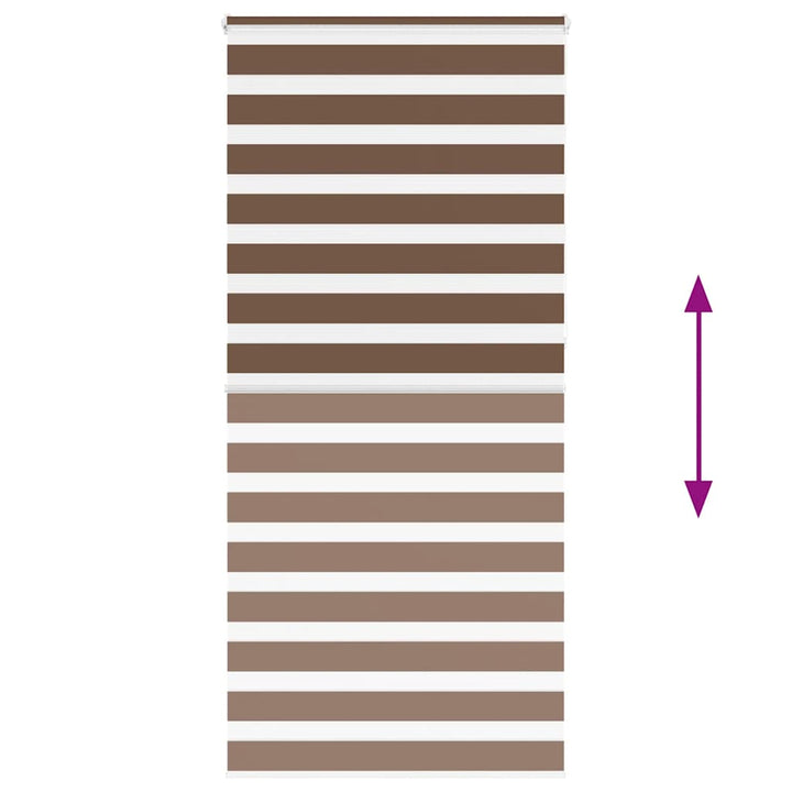 zebragardin brun 110x230 cm stofbredde 105,9 cm polyester