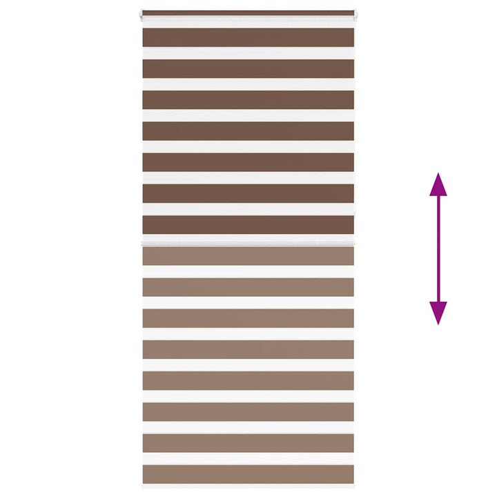 zebragardin brun 115x230 cm stofbredde 110,9 cm polyester