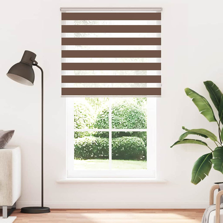 zebragardin brun 125x230 cm stofbredde 120,9 cm polyester