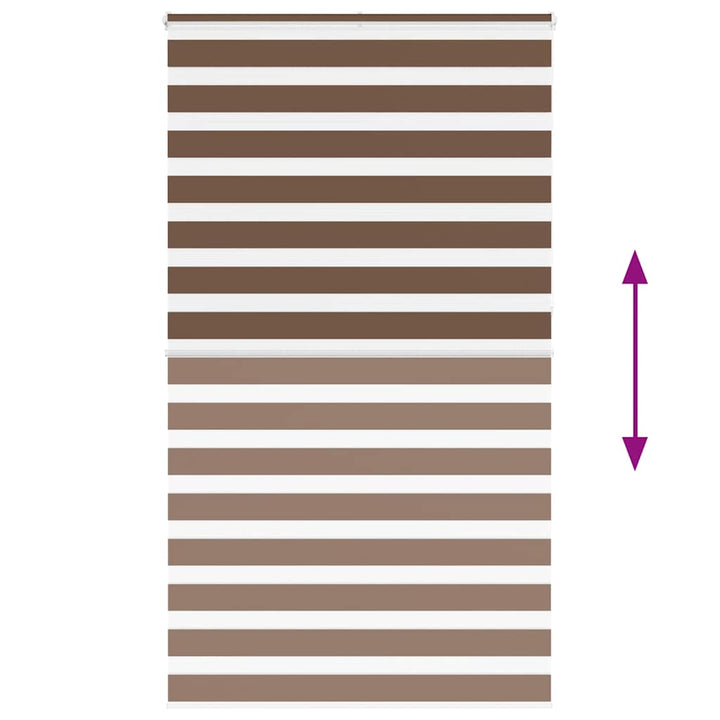 zebragardin brun 125x230 cm stofbredde 120,9 cm polyester