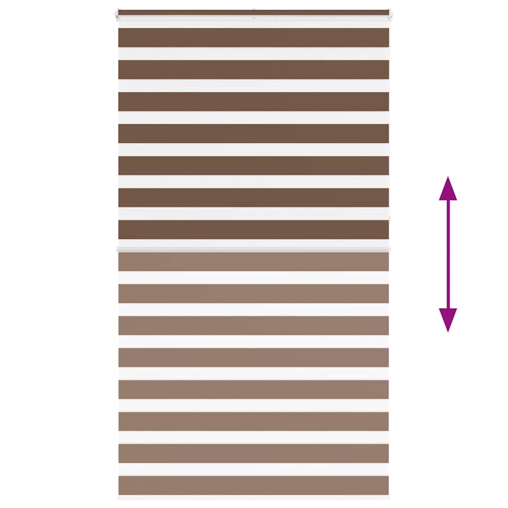 zebragardin brun 135x230 cm stofbredde 130,9 cm polyester