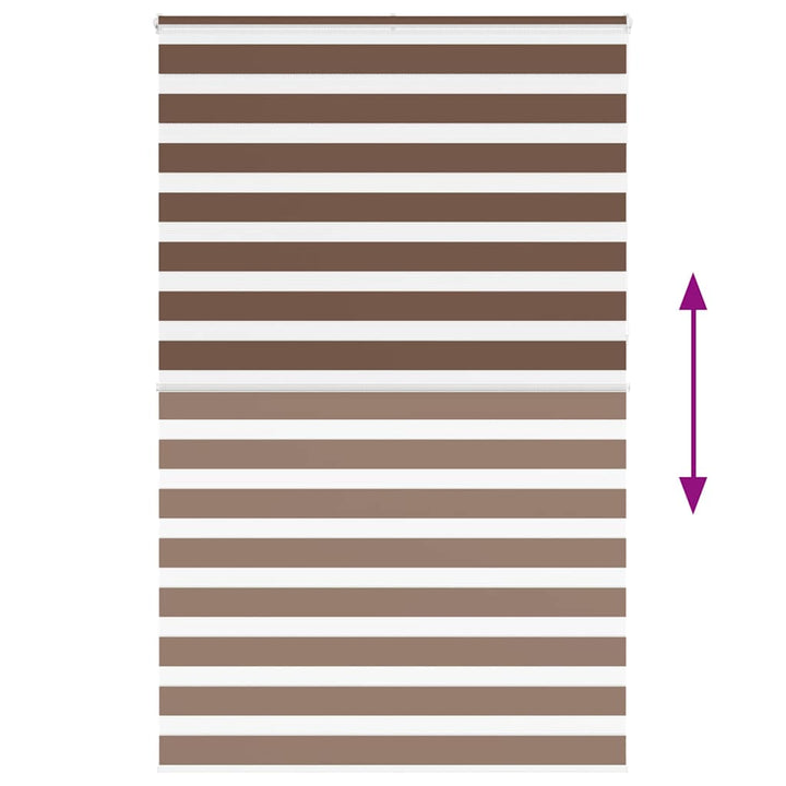 zebragardin brun 140x230 cm stofbredde 135,9 cm polyester