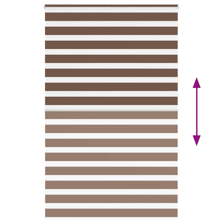 zebragardin brun 145x230 cm stofbredde 140,9 cm polyester