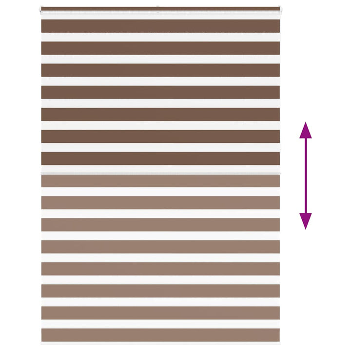 zebragardin brun 155x230 cm stofbredde 150,9 cm polyester
