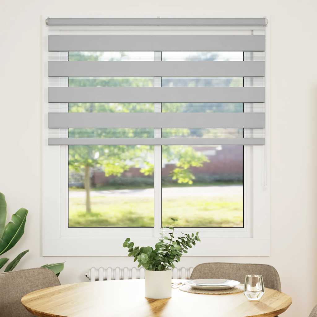 zebragardin lysegrå 130x100 cm stofbredde 125,9 cm polyester