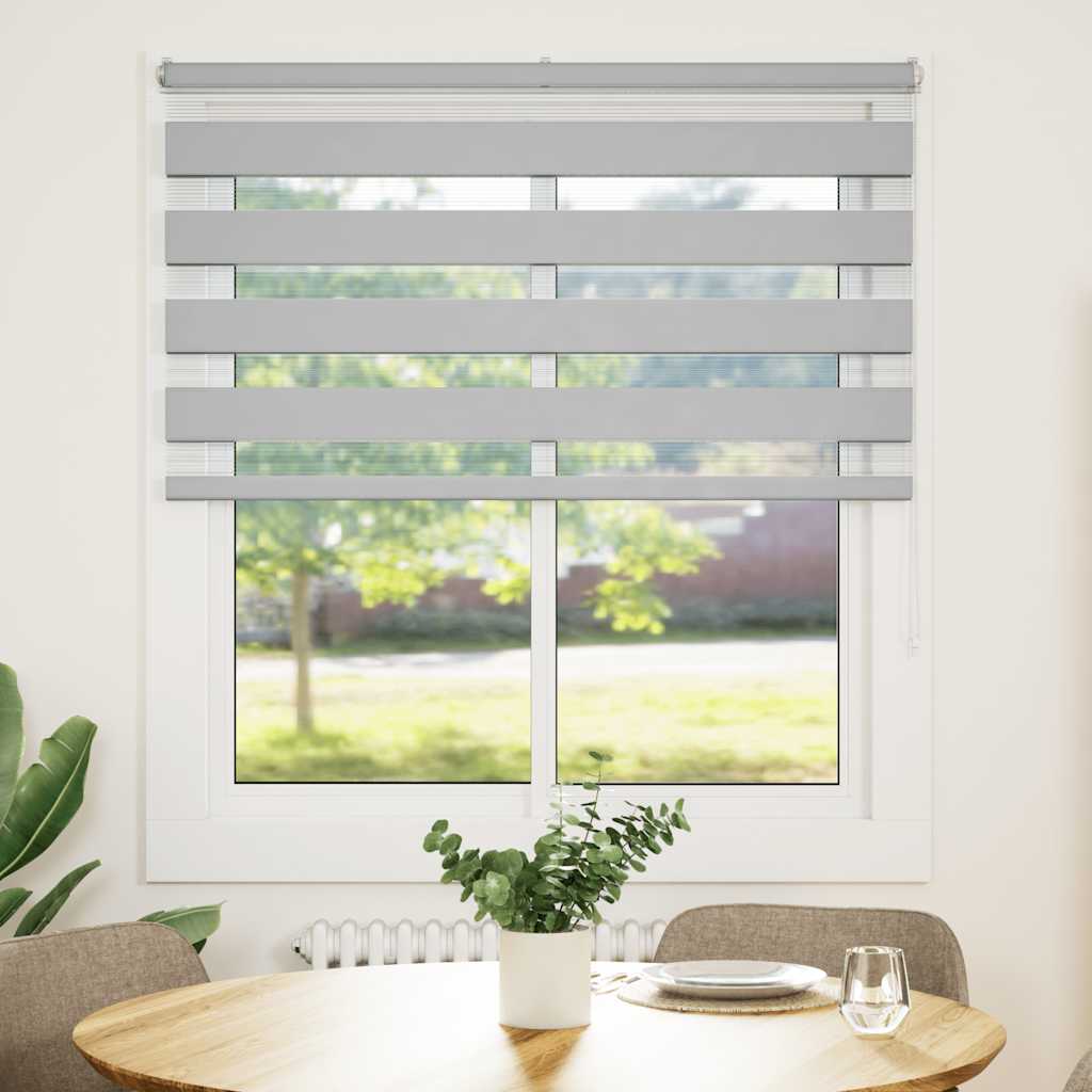 zebragardin lysegrå 130x150 cm stofbredde 125,9 cm polyester
