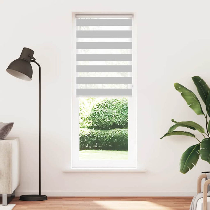 zebragardin lysegrå 90x230 cm stofbredde 85,9 cm polyester