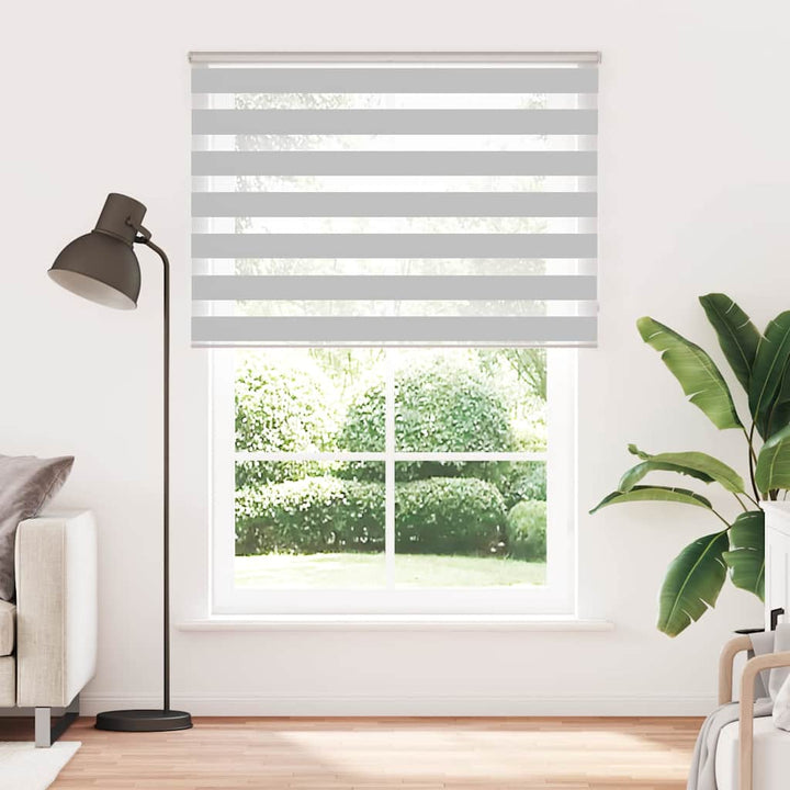 zebragardin lysegrå 135x230 cm stofbredde 130,9 cm polyester
