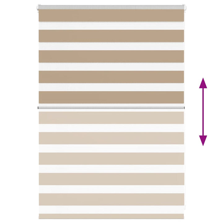 zebragardin sandbrun 115x100 cm stofbredde 110,9 cm polyester