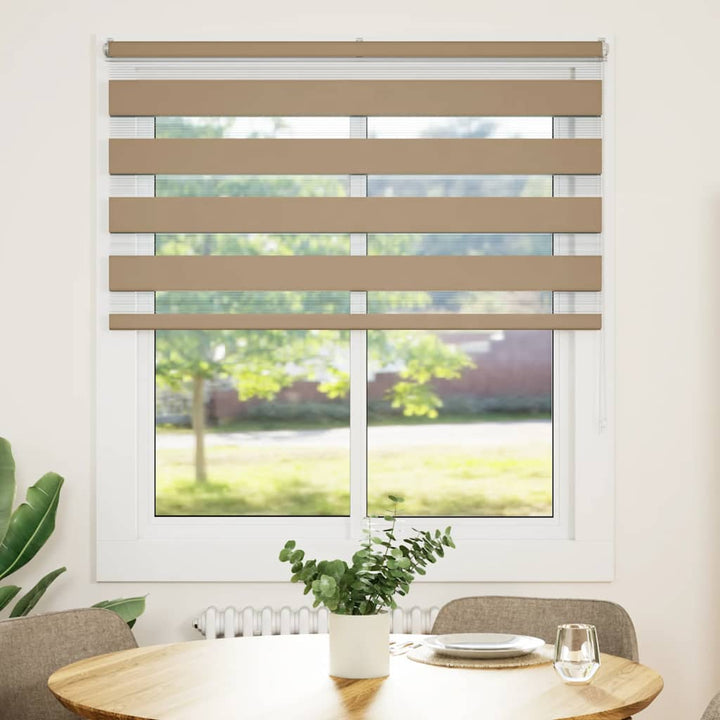 zebragardin sandbrun 130x100 cm stofbredde 125,9 cm polyester