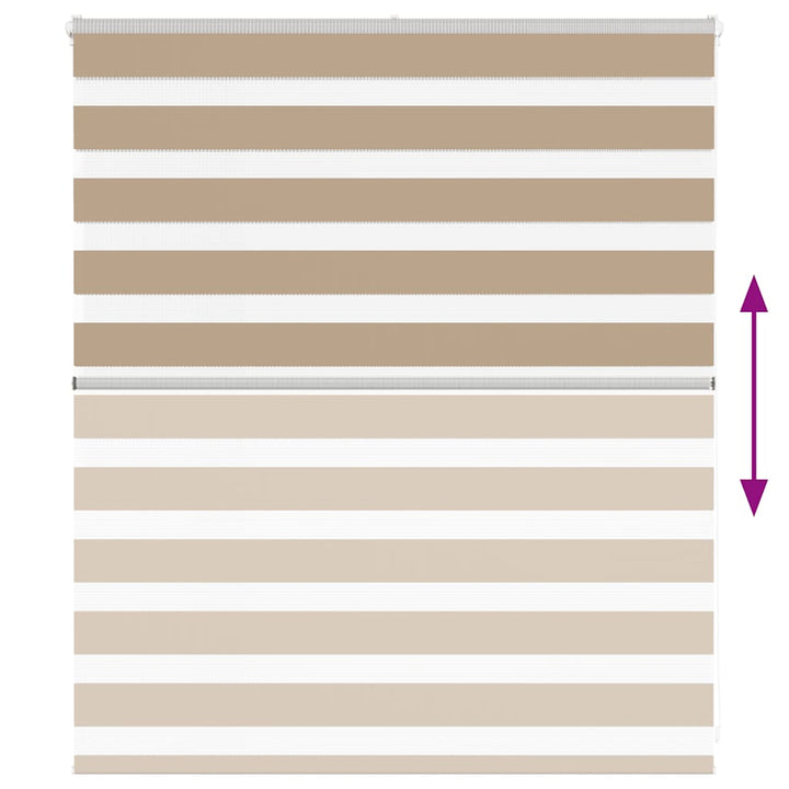 zebragardin sandbrun 130x100 cm stofbredde 125,9 cm polyester