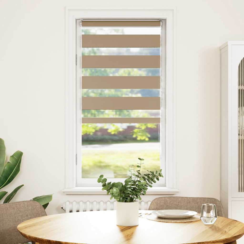 zebragardin sandbrun 65x150 cm stofbredde 60,9 cm polyester