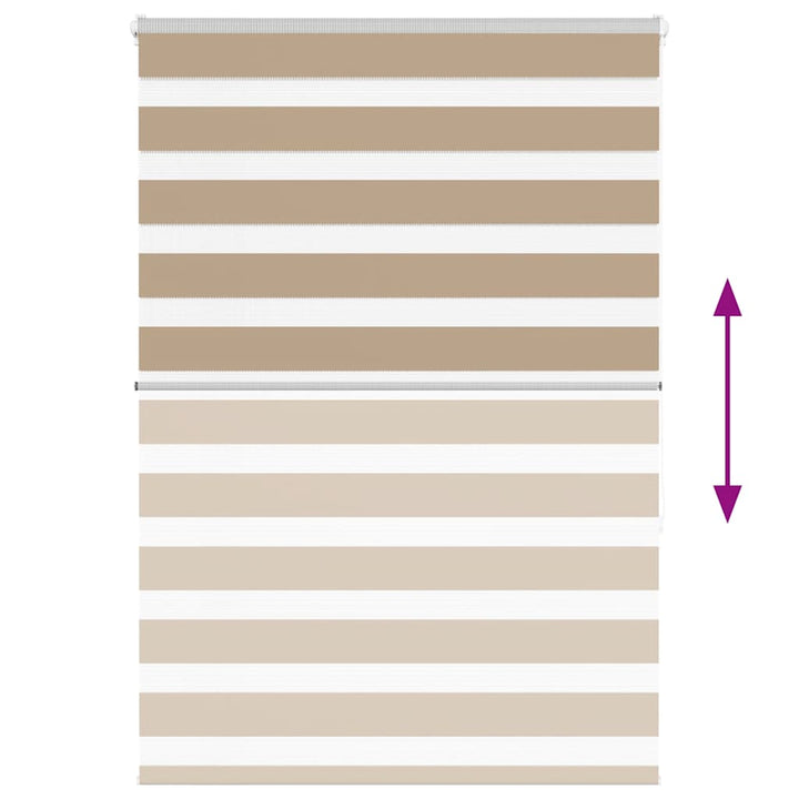 zebragardin sandbrun 110x150 cm stofbredde 105,9 cm polyester