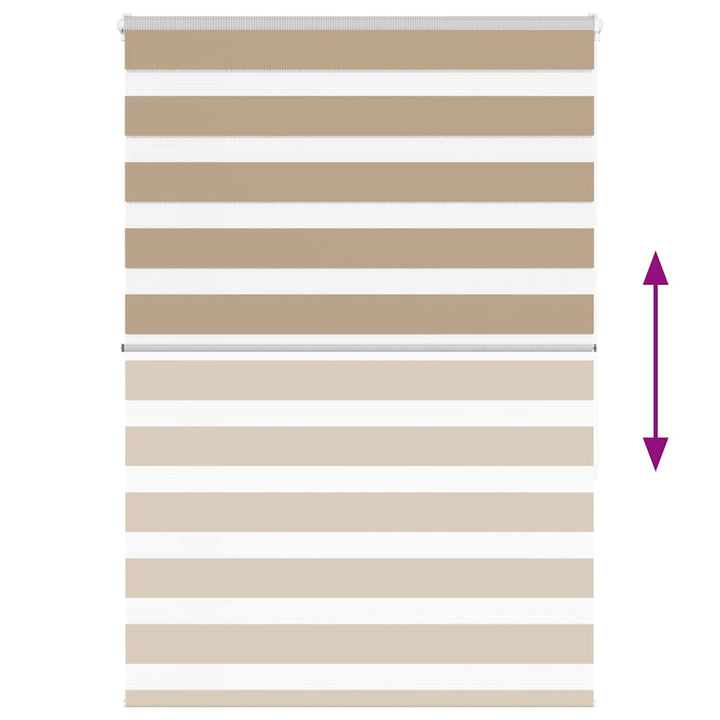 zebragardin sandbrun 115x150 cm stofbredde 110,9 cm polyester