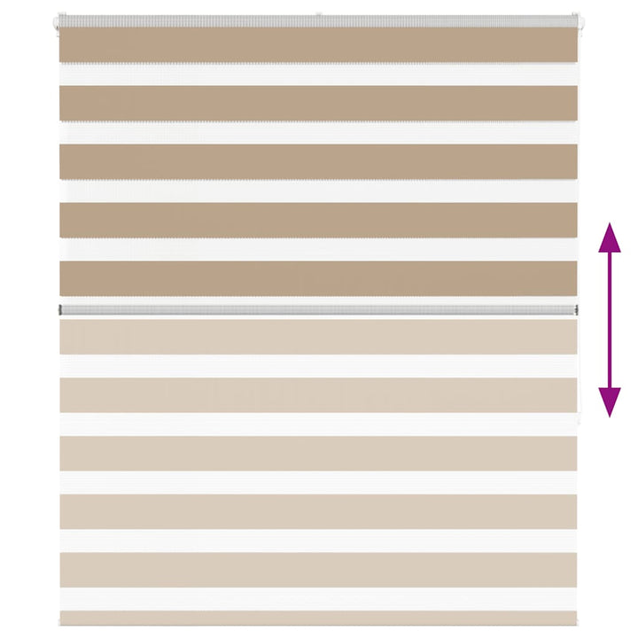 zebragardin sandbrun 125x150 cm stofbredde 120,9 cm polyester