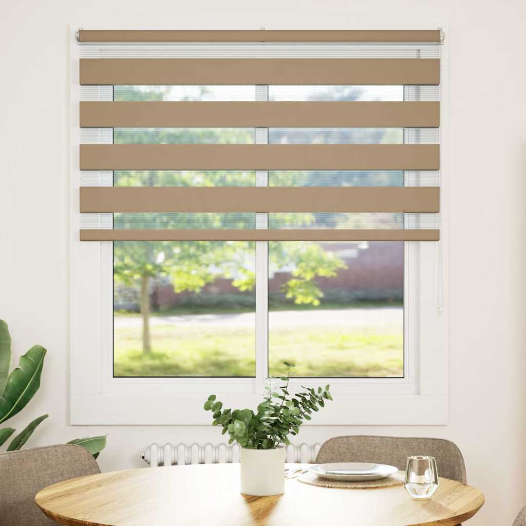 zebragardin sandbrun 130x150 cm stofbredde 125,9 cm polyester