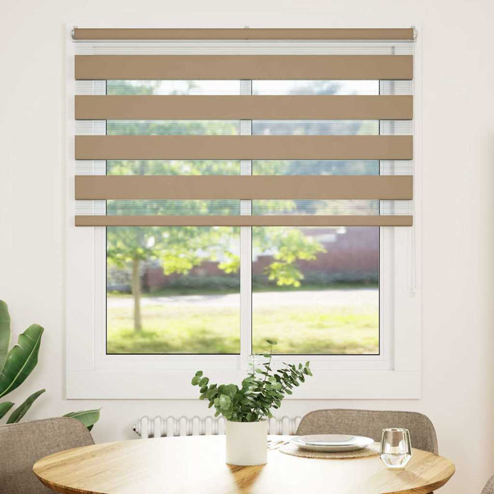 zebragardin sandbrun 130x150 cm stofbredde 125,9 cm polyester