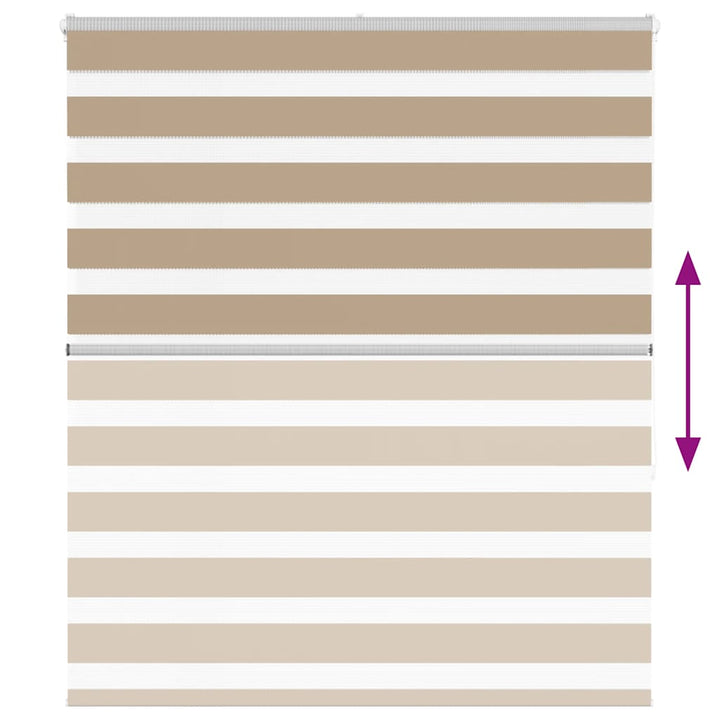zebragardin sandbrun 130x150 cm stofbredde 125,9 cm polyester