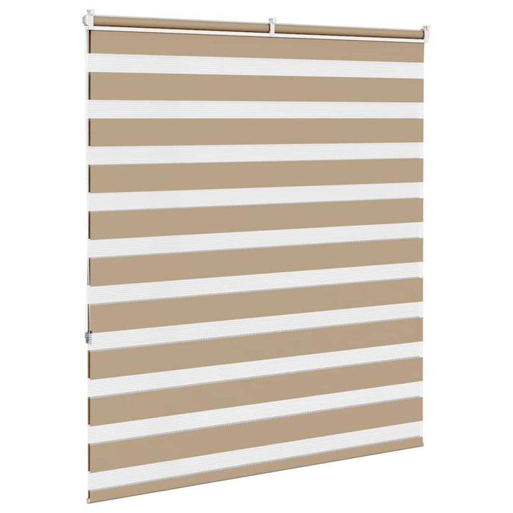 zebragardin sandbrun 135x150 cm stofbredde 130,9 cm polyester